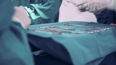 Surgery tools. Stock Footage 92355207