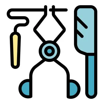 Surgery tools icon vector flat Stock Illustration