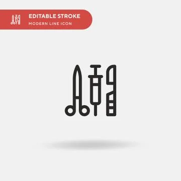 Surgery Tools Simple vector icon. Illustration symbol design template for web Stock Illustration