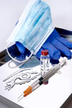 Surgery tray. Botox Stock Photos