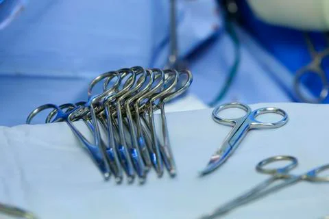 Surgical clips Stockfoto's