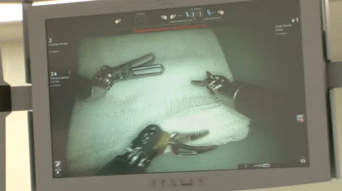 Surgical equipment Demonstration. Stock Footage 68144010