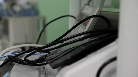Surgical equipment in operating room. Stock Footage 132161306
