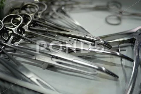Surgical equipment in operating theatre Stock Photos