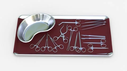 Surgical equipment on tray Stock Footage 323614180