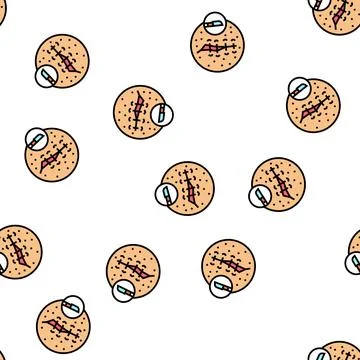 Surgical excision mole removal vector seamless pattern Illustrazione stock