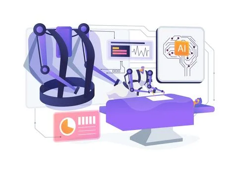 Surgical Exoskeleton Assistant abstract concept vector illustration. Stock Illustration