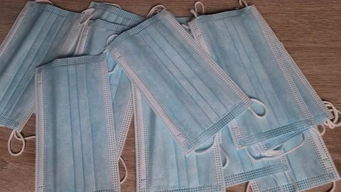 Surgical Face Mask Stock Footage 156041913