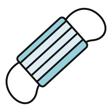 Surgical face mask preventing virus spreading icon Stock Illustration