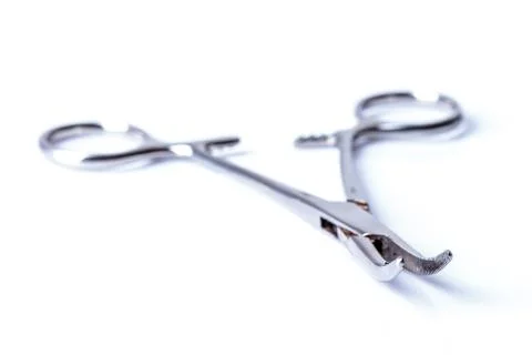 Surgical forceps isolated Stock Photos