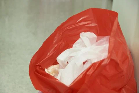 Surgical garbage bin in operating room Stock Photos