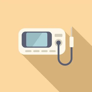 Surgical injection device icon flat vector. Liposuction procedure Stock Illustration