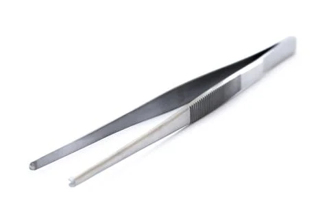 Surgical instruments and tools including , forceps and tweezers White backgro Stock Photos