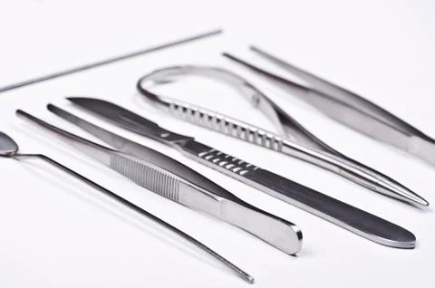 Surgical instruments kit Stock Photos