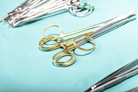 Surgical instruments in the operating room. Stockfoto's