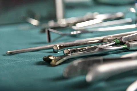Surgical instruments in the operating room. Stock Photos