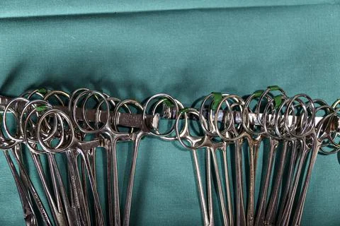Surgical instruments in the operating room. Stock Photos