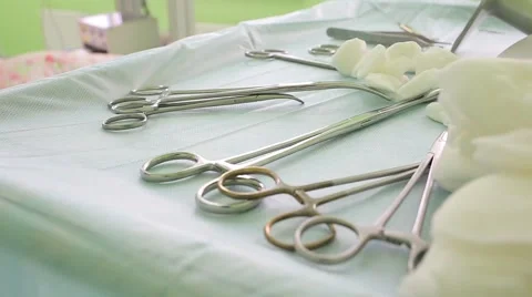 Surgical instruments for operations Stock-Footage 64641201
