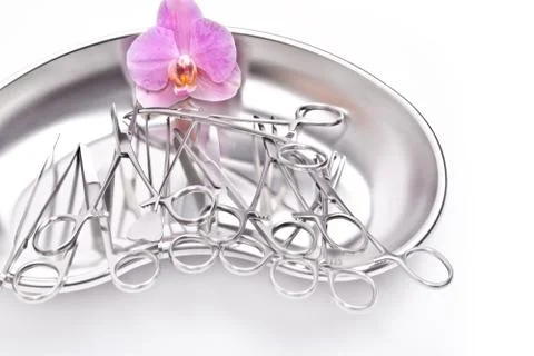 Surgical instruments orchid Stock Photos