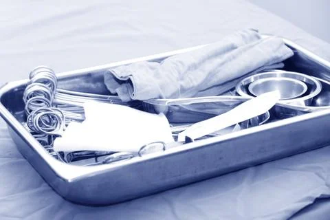 Surgical instruments ready to use Stock Photos