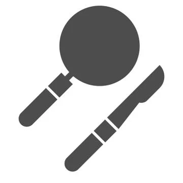 Surgical instruments solid icon. Medical equipment vector illustration isolated Illustrazione stock