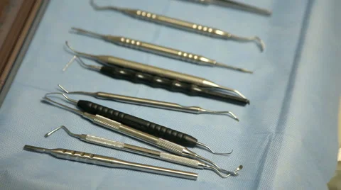 Surgical Instruments on the table Video stock 63315183