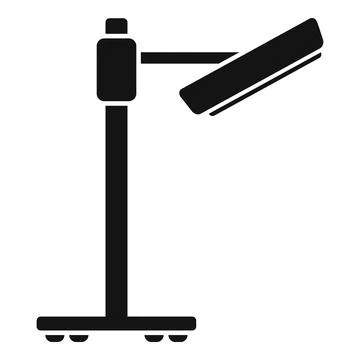 Surgical lamp being moved on wheels in operating room Stock Illustration