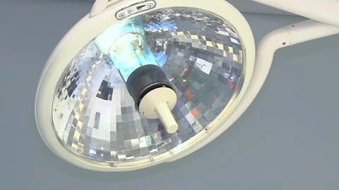 Surgical Lamp Inside Veterinary Operating Room Stock Footage 343882871