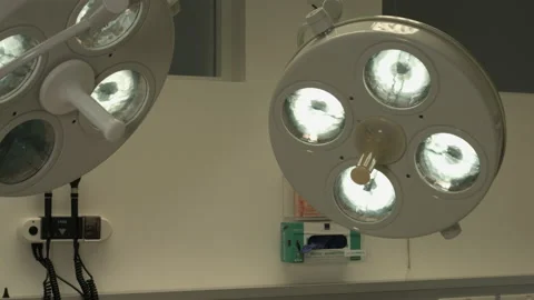 Surgical Lights Close Up Video stock 166967995