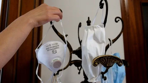 Surgical mask Stock Footage 129852246