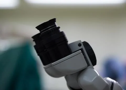 Surgical microscope in operating room Stock Photos