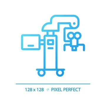 Surgical microscope pixel perfect gradient linear vector icon Illustrazione stock
