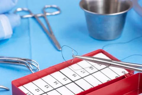 Surgical needle count Stock Photos