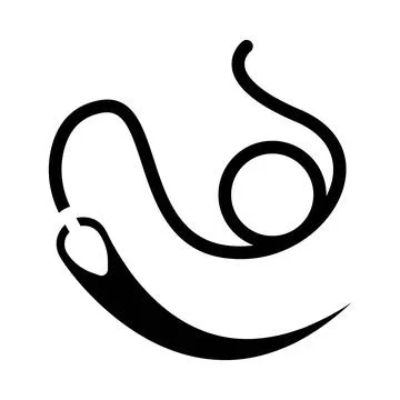 Surgical needle thread surgeon glyph icon vector illustration イラスト素材