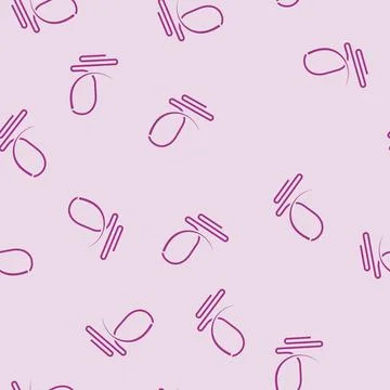 Surgical needle thread surgeon glyph seamless pattern Stock Illustration