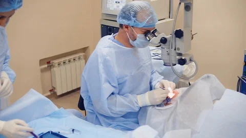 Surgical operation on eyes Stock Footage 90926440