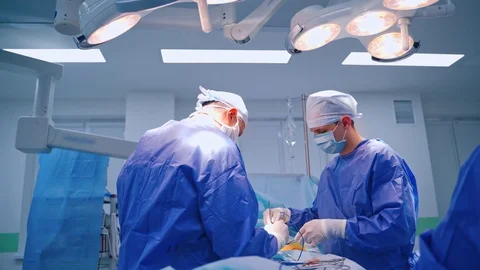 Surgical process in the operating room.  Stock Footage 125894813