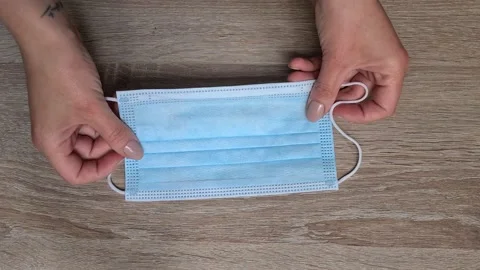 Surgical Protective Face Mask Stock Footage 156041844