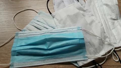 Surgical Protective Mask Stock Footage 130400659