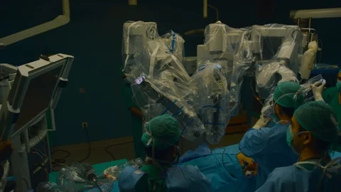 Surgical Robotic Machine Stock Footage 105821090