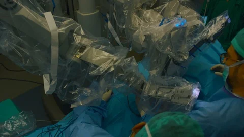 Surgical Robotic Machine Stock Footage 105821131