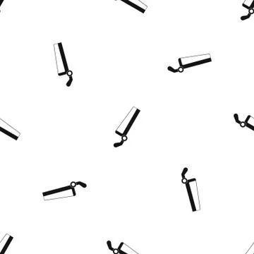 Surgical saw pattern seamless black Stock Illustration