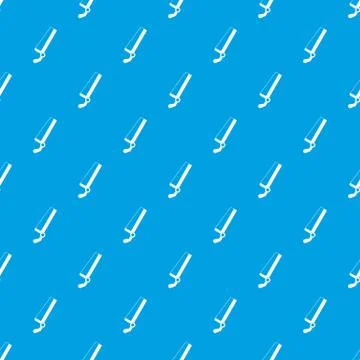 Surgical saw pattern seamless blue Stock Illustration
