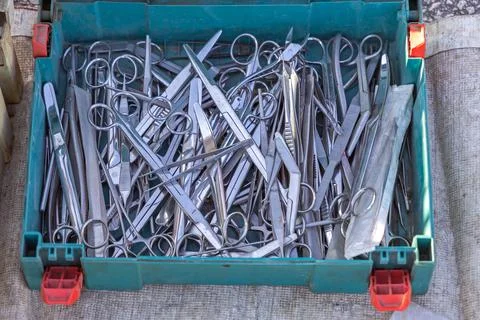 Surgical Scissors Box Foto stock