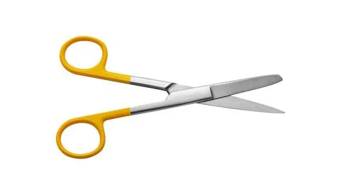 Surgical scissors isolated on white Stock Photos