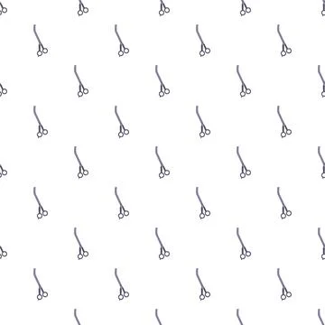 Surgical scissors pattern creating repeating medical background Stock Illustration
