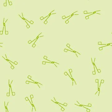 Surgical scissors surgeon glyph vector seamless pattern Stock Illustration