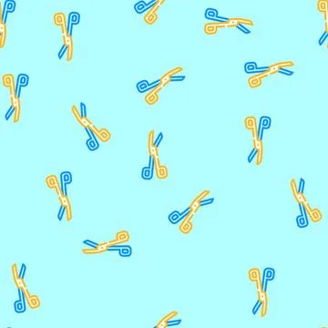 Surgical scissors surgeon vector seamless pattern Stockillustratie