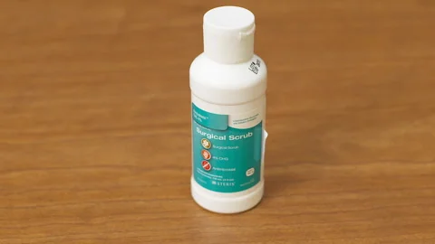 Surgical Scrub Bottle Stock Footage 164865567