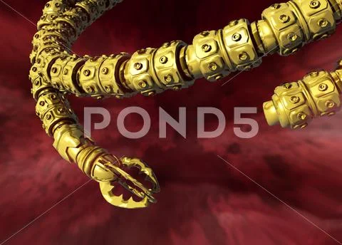 Surgical snake robot, conceptual artwork Stock Illustration